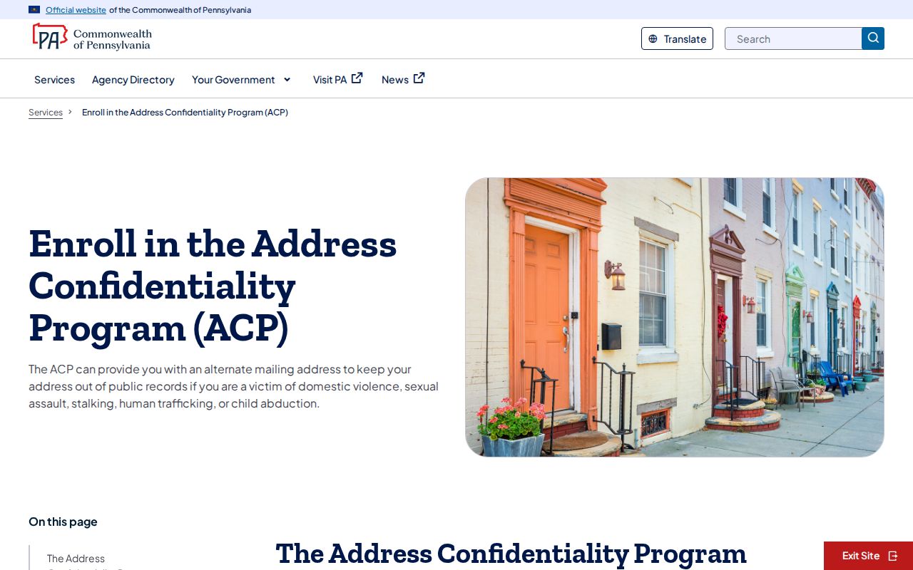 York residents directory Pennsylvania Address Confidentiality Program source